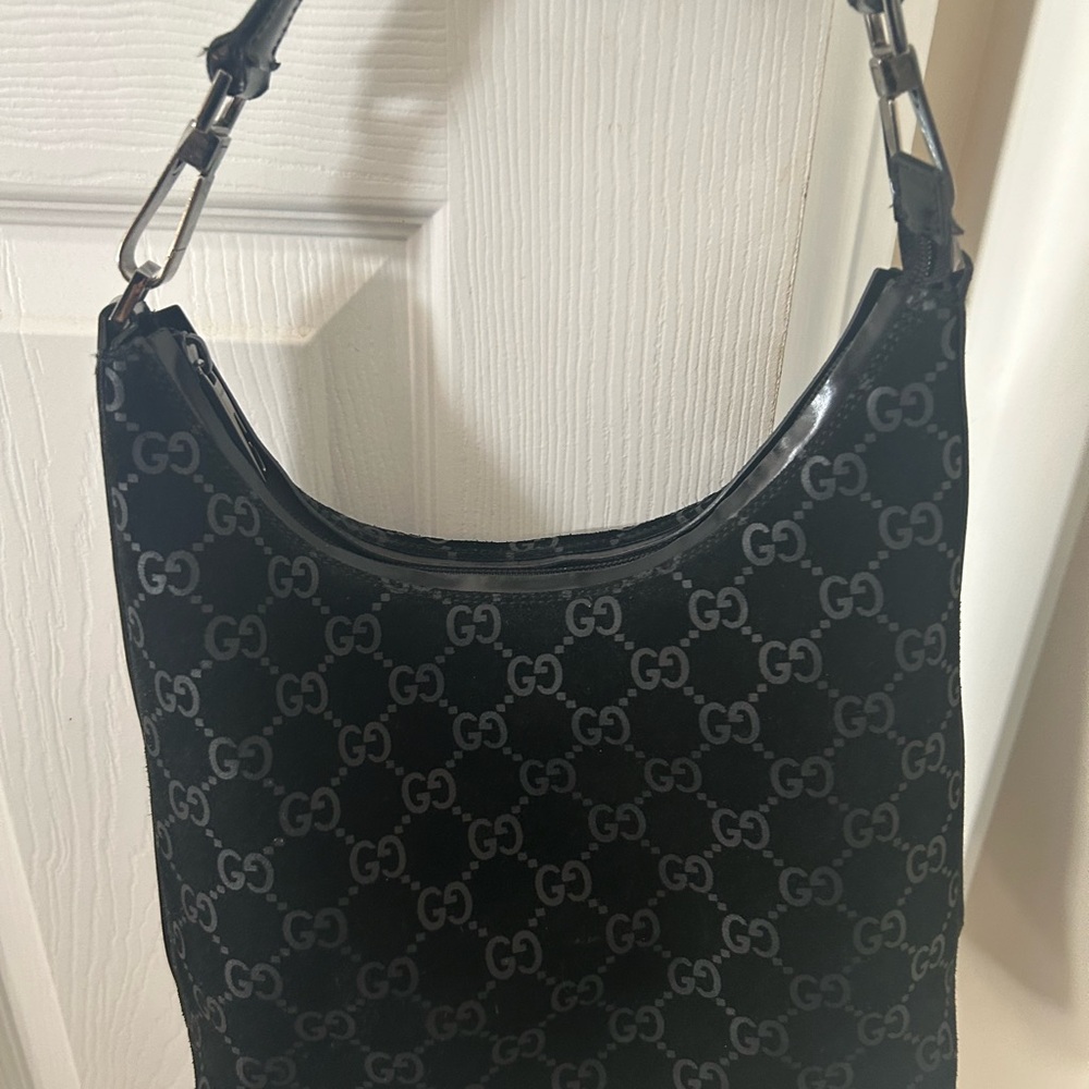 Gucci suede small hobo bag